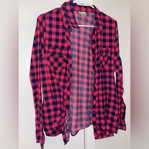Pink and black flannel